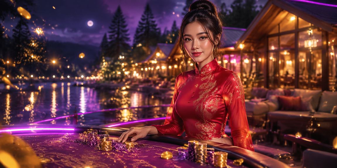 Khách hàng cá cược tại casino Đà Lạt với ánh sáng neon đặc trưng